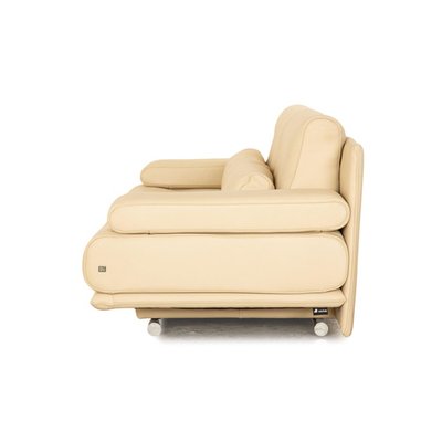 Cream leather two seater sofa hotsell