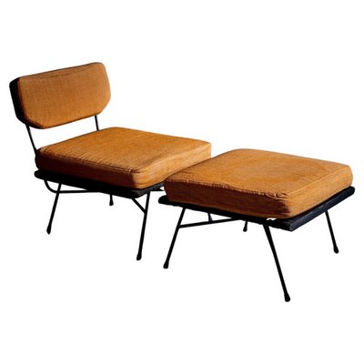 Elettra Lounge Chair with Ottoman attributed to Studio BBPR Elettra Lounge Chair with Ottoman attributed to Studio BBPR