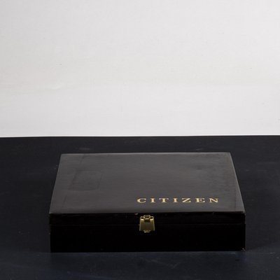 Vintage Watch Box in Imitation Leather and Fabric from Citizen 1970s for sale at Pamono