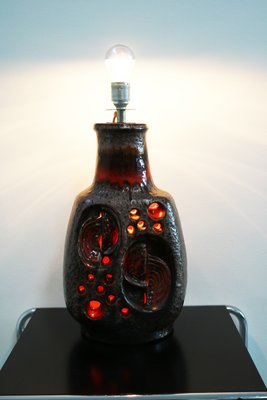 Fat Lava Ceramic Floor or Table Lamp, 1960s for sale at Pamono