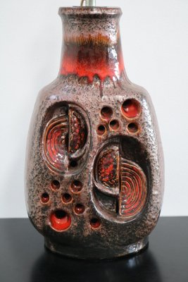 Fat Lava Ceramic Floor or Table Lamp, 1960s for sale at Pamono