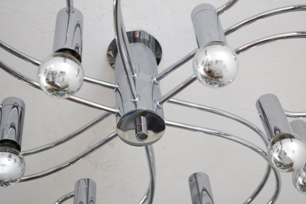 Swirl Sputnik Ceiling or Wall Lamp in Chrome from Cosack, 1970s
