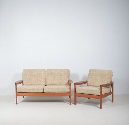 Danish Living Room Set by Arne Wahl Iversen for Komfort 1960s Set of 2