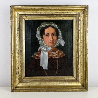 Portrait of a Noble Elderly Lady, 1850s, Framed for sale at Pamono