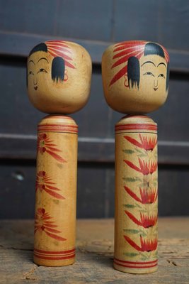 Vintage Hijiori Traditional Kokeshi by Okuyama Kuraji, Japan