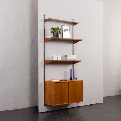 Teak Wall Unit by Kai Kristiansen for Fm Mobler, Denmark, 1960s 