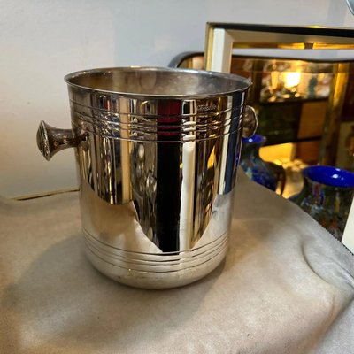 Modernist French Silver Plated Wine Cooler by Christofle, 1980s