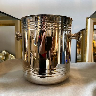 Modernist French Silver Plated Wine Cooler by Christofle, 1980s
