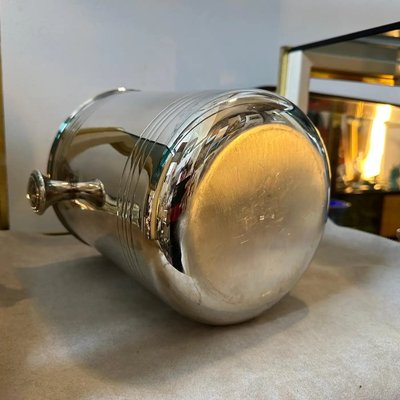 Modernist French Silver Plated Wine Cooler by Christofle, 1980s