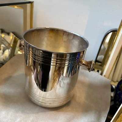 Modernist French Silver Plated Wine Cooler by Christofle, 1980s
