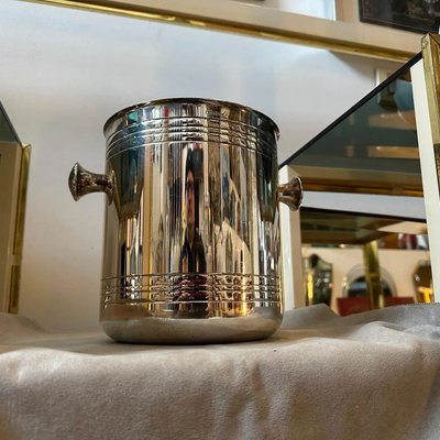 Modernist French Silver Plated Wine Cooler by Christofle, 1980s