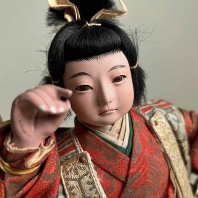 Meiji Period Musha Ningyō Traditional Japanese Warrior Doll, 1890s