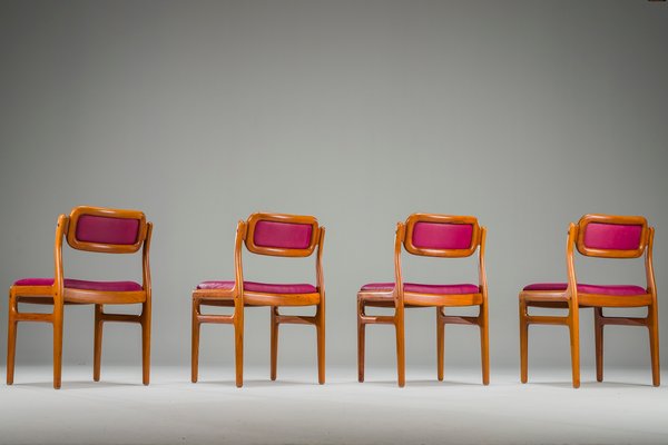 Johannes Andersen Dining chair ④ Mid-Century Teak Dining Chairs by Johannes Andersen for Uldum, Set