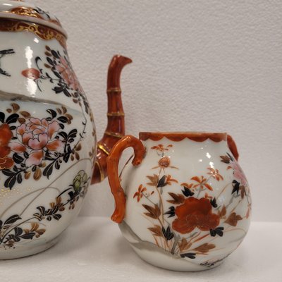 Tea Set in Kutani Porcelain, Japan, 19th Century, Set of 19 for