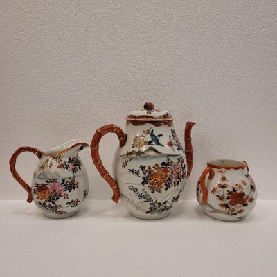 Tea Set in Kutani Porcelain, Japan, 19th Century, Set of 19