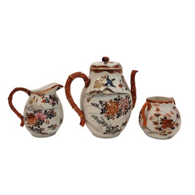 Tea Set in Kutani Porcelain, Japan, 19th Century, Set of 19