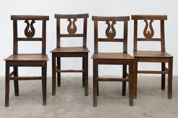 Pair of Stylized Rustic Oak and Leather Stools Pair of Stylized Rustic Oak and Leather Stools