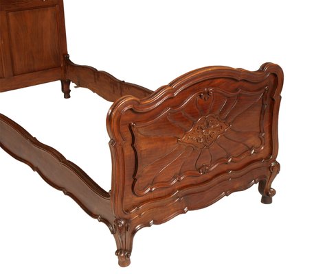 Italian Baroque Carved Walnut Complete Bedroom Set, 1890s, Set of