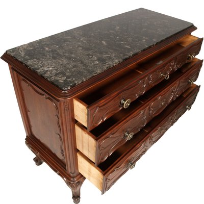 Italian Baroque Carved Walnut Complete Bedroom Set, 1890s, Set of