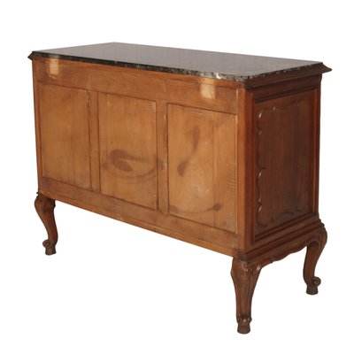 Italian Baroque Carved Walnut Complete Bedroom Set, 1890s, Set of