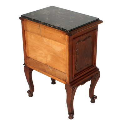 Italian Baroque Carved Walnut Complete Bedroom Set, 1890s, Set of