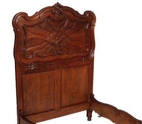 Italian Baroque Carved Walnut Complete Bedroom Set, 1890s, Set of