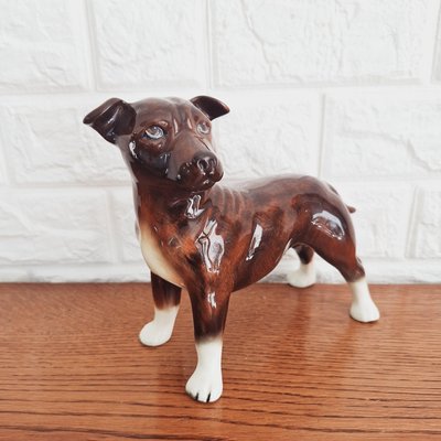 Vintage Staffordshire Bull Terrier in Porcelain for sale at Pamono
