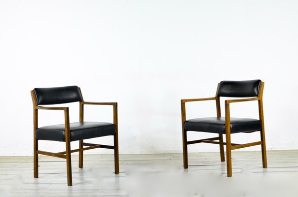 Mid Century Teak Carver Chairs 1960s Set of 2 for sale at Pamono