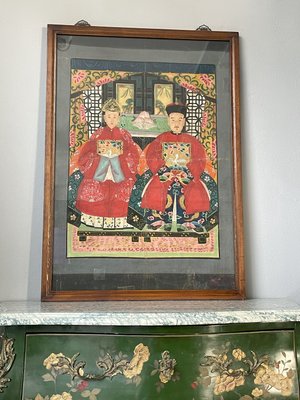 Chinese Couple, 1800s, Painting for sale at Pamono