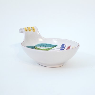 Vintage Ceramic Faience Bowl by Stig Lindberg for Gustavsberg