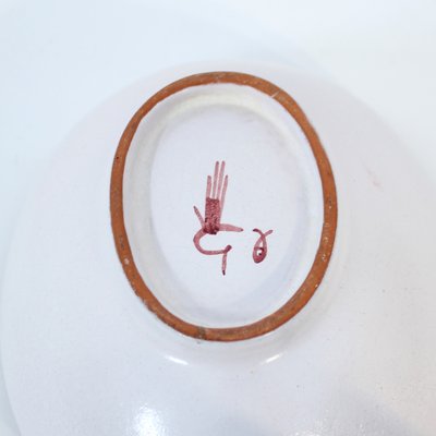 Vintage Ceramic Faience Bowl by Stig Lindberg for Gustavsberg