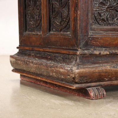 Antique Gothic Chest in Silver & Fir, Italy, 16th Century for sale