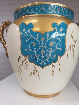 A pair of Royal Bonn pottery Art Nouveau style vases, circa 1900, each