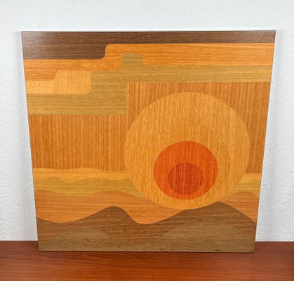 Mid-Century Wood Veneer Intarsia Wall Picture, 1960s for sale at