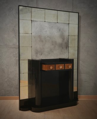 Mid-Century Console Table with Full-Length Mirrors, 1950 for Mid-Century Console Table with Full-Length Mirrors, 1950 for