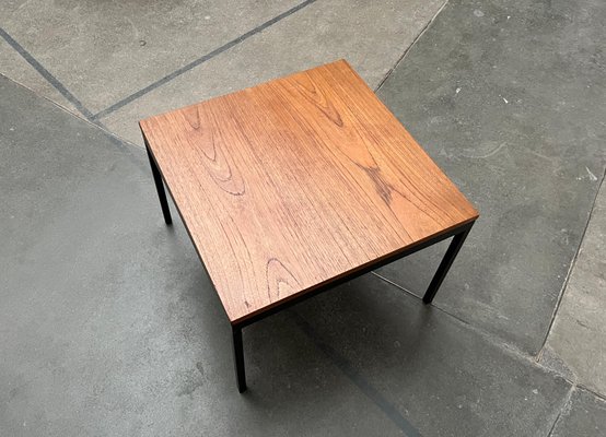 Mid-Century Minimalist Teak Couch Side Table by Florence Knoll for