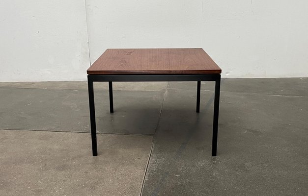 Mid-Century Minimalist Teak Couch Side Table by Florence Knoll for