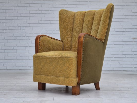 Dänischer Sessel mit hoher Rückenlehne, 1960er bei Pamono kaufen