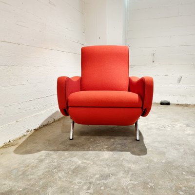 Vintage Reclining Lady Chair in Wool by Marco Zanuso for Pizzetti, 1960s