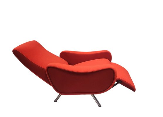 Sedia Lady vintage reclinabile in lana di Marco Zanuso per