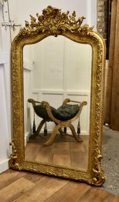 Large French Louis Philippe Wall Mirror for sale at Pamono