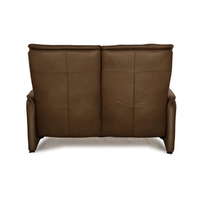 Hukla Brown Leather Two-Seater Sofa for sale at Pamono Hukla Brown Leather Two-Seater Sofa for sale at Pamono