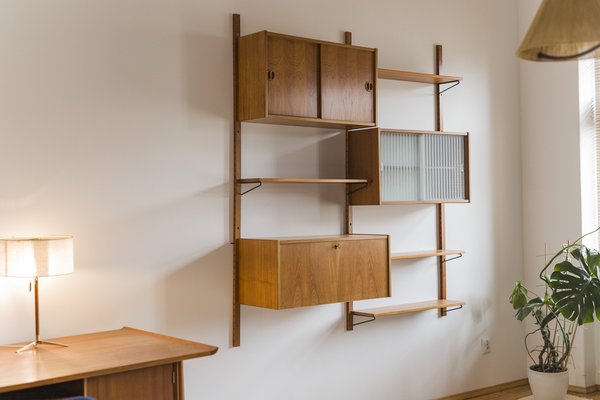 Mid Century Modern Teak Wall Unit attributed to Kurt Ostervig 1960