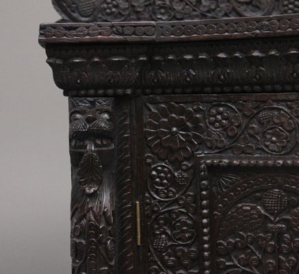 Glazed Anglo Indian Teak Book Cabinet - Late 19th Century Glazed Anglo Indian Teak Book Cabinet - Late 19th Century