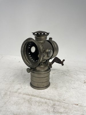 Lampada A Carburo Per Bici D'Epoca Con Staffa Slide Manubrio – Cromata