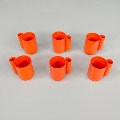 French Modern Orange Plastic Orangeade Set by Jean Pierre Vitrac