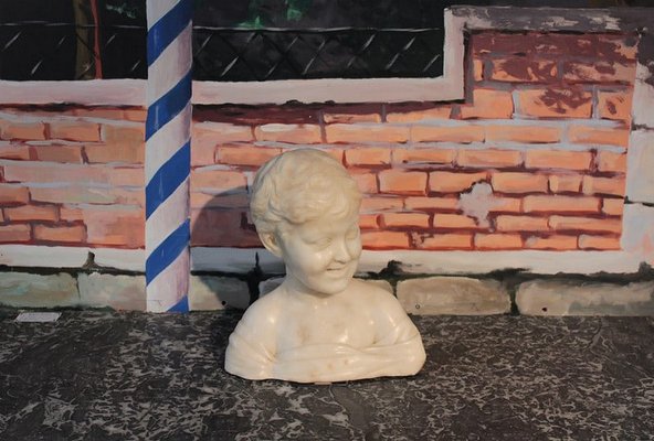 Child's Bust, 20th Century, Marble for sale at Pamono