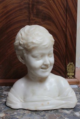 Child's Bust, 20th Century, Marble for sale at Pamono