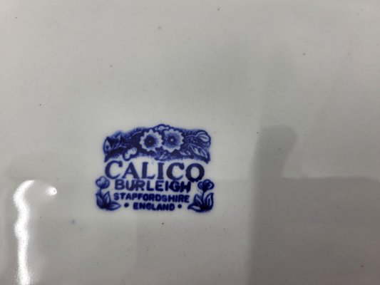 Blue Calico Dish from Burleigh Staffordshire for sale at Pamono Blue Calico Dish from Burleigh Staffordshire for sale at Pamono