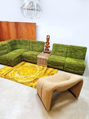 Modulare Vintage Sofas in Waldgrun 1970er